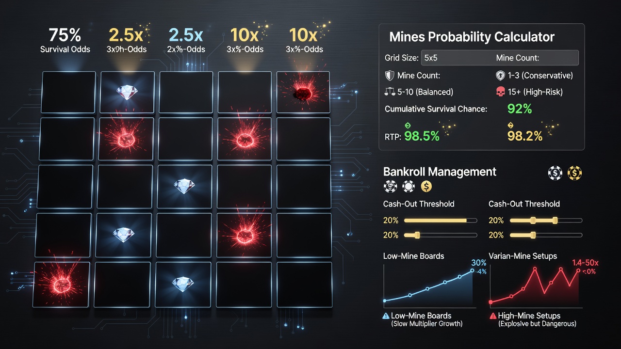 Mines Game Strategy: Casino Odds, Payout Percentage, and Probability Calculator Guide
