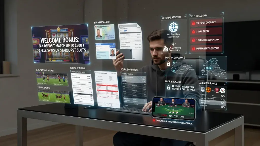 Online Casino and Sports Betting Explained: Bonuses, Verification, Self-Exclusion, Safety, Battery Use, Disputes, Virtual Sports, Acca Insurance and Match Predictions