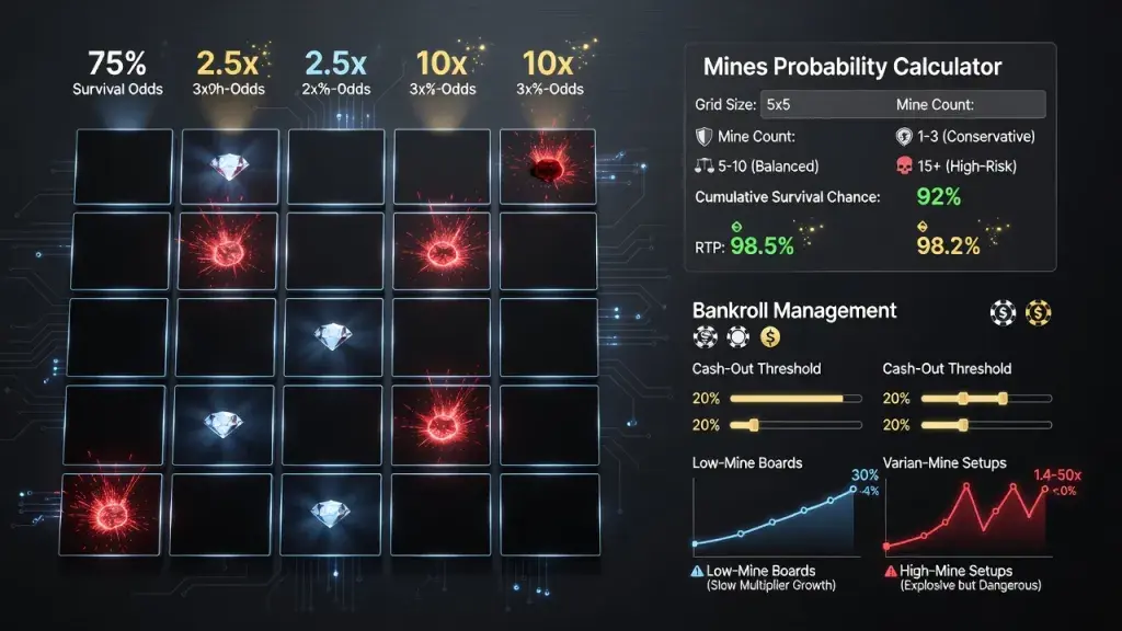 Mines Game Strategy: Casino Odds, Payout Percentage, and Probability Calculator Guide